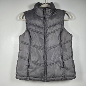 Merona Gray Poly Fill Puffer Vest Jacket Size Small